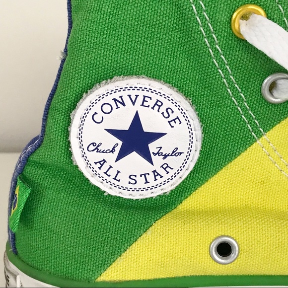 2006 World Cup Converse Chuck Taylor BRAZIL Flag - Picture 7 of 11